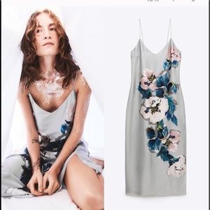 Zara floral slip dress
